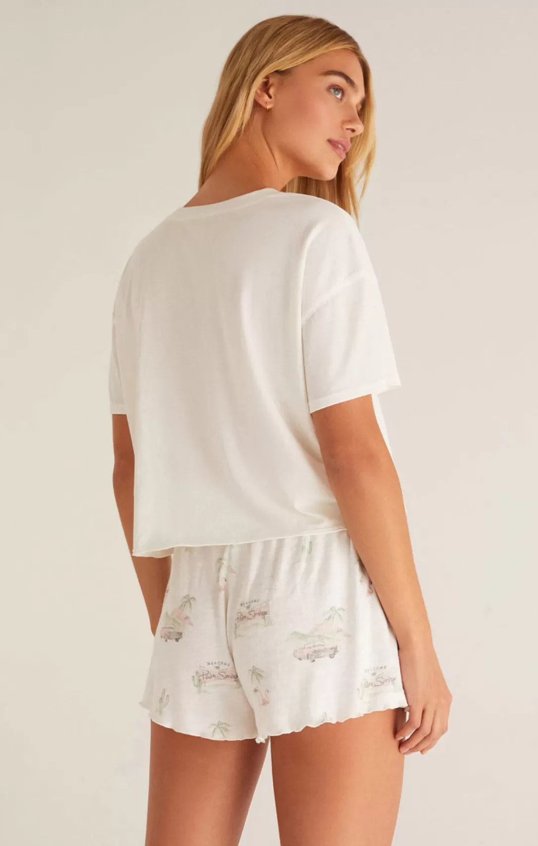 Women Z Supply Vintage Palm Springs Tee-Bone |