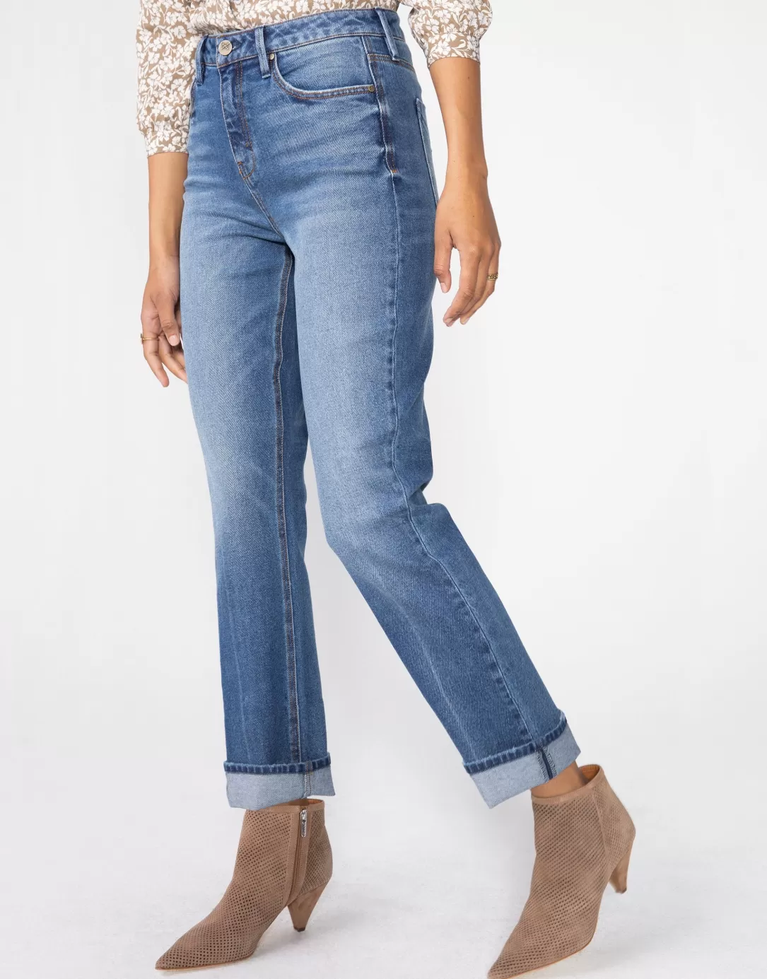 Women Unpublished Willa Super High Waist Mom Fit Straight Leg In Lapis |
