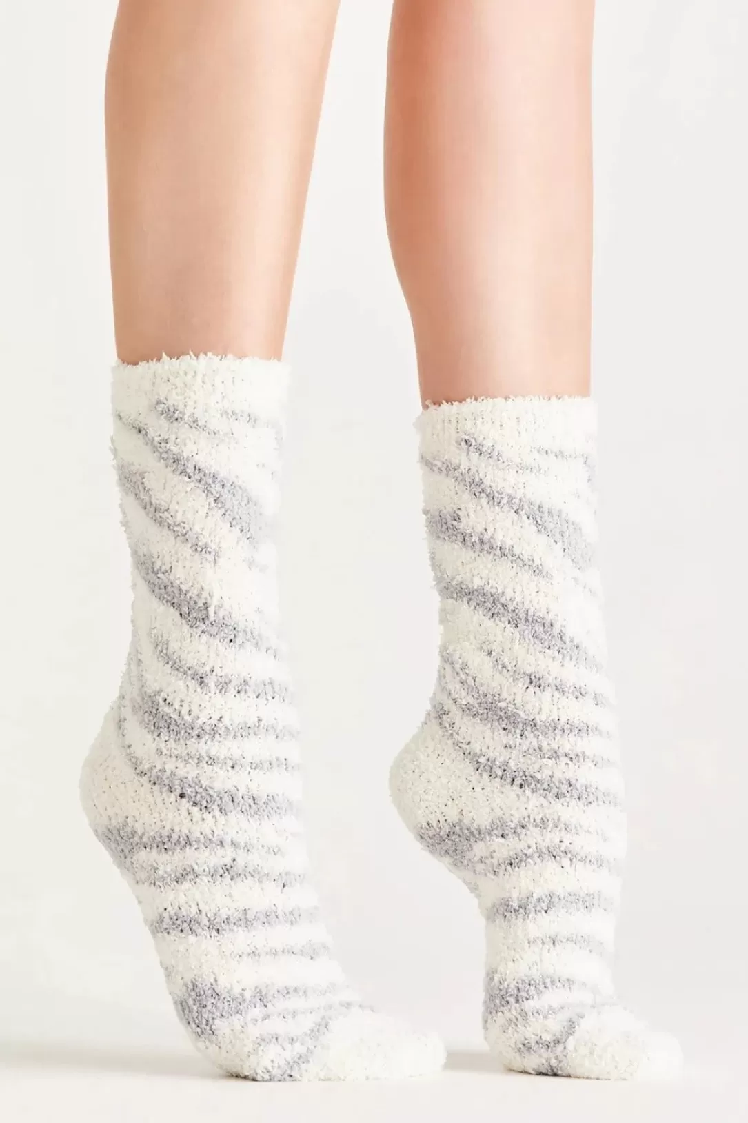 Women Z Supply Zebra Plush Socks-Bone |