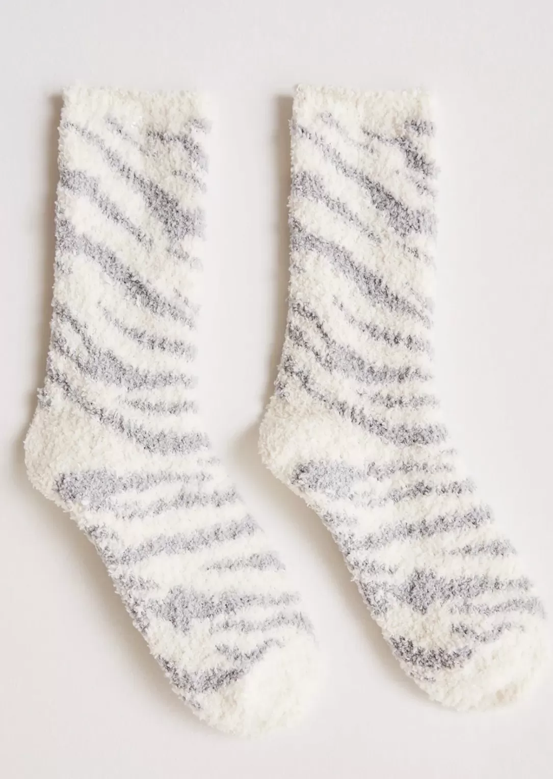 Women Z Supply Zebra Plush Socks-Bone |