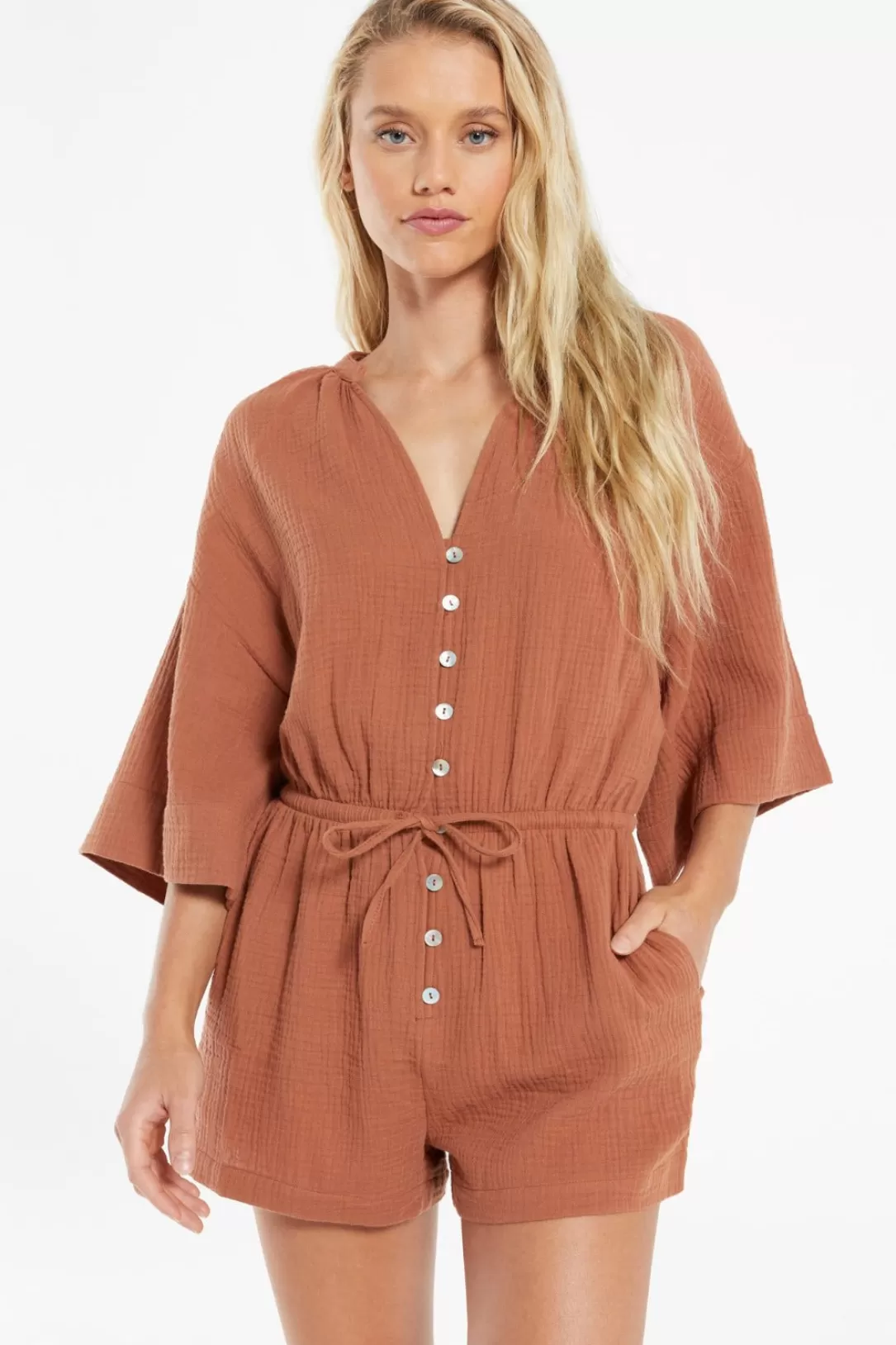 Women Z Supply Zephyr Gauze Romper |